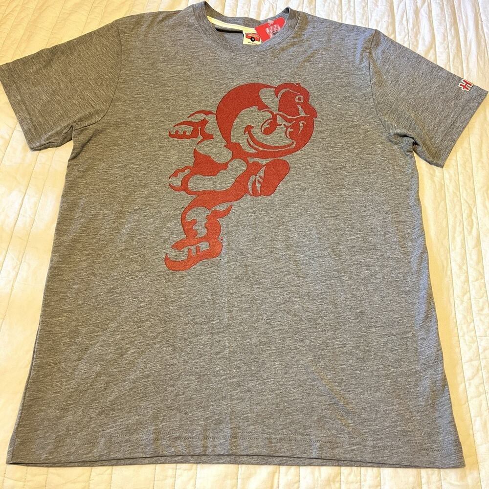 Homage Ohio State Buckeyes Running Brutus T Shirt Men’s M Heather Gray NWT OSU